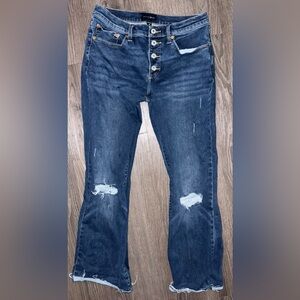 Lucky Brand Women's Dark Blue Distressed Skinny Jeans